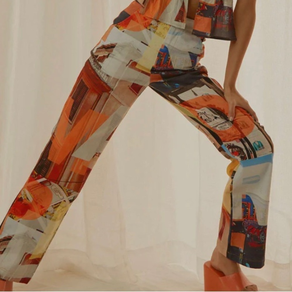 NWT Peppermayo Exclusive - Ticket to Nowhere Pants - PM Film Graphic size 2